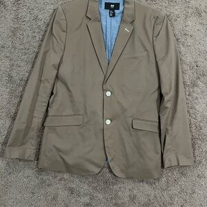 H&M Men’s Brown Cotton Blazer SZ 42R